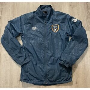 Ireland Soccer National Team Football Jacket Full Zip Top Umbro Mens size S